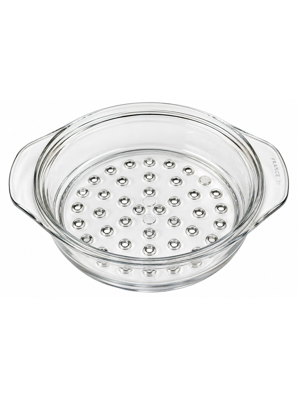 Pyrex France Clear Glass Steamer Basket Insert 20cm 10" Borosilicate